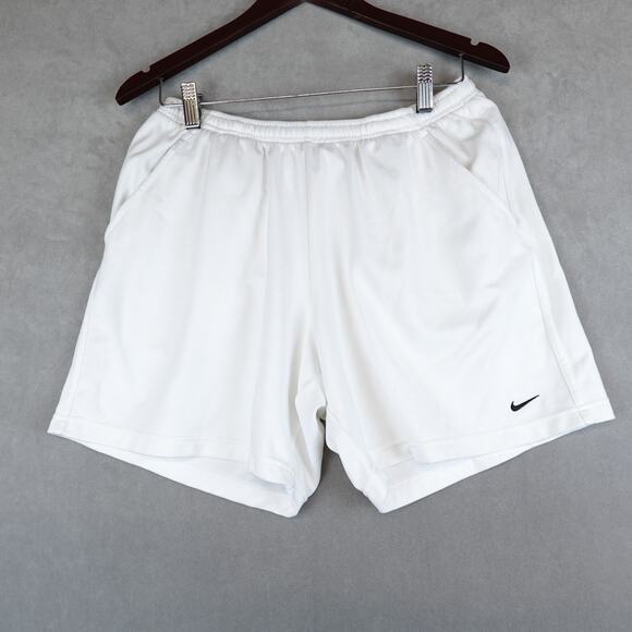 Vintage Nike Short White Fit Dry Sports Men Medium Drawstring - Picture 1 of 10